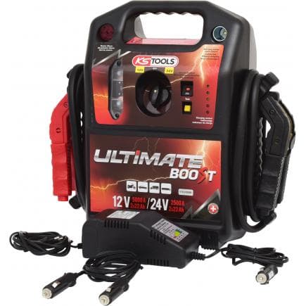 KS TOOLS 550.1820 - Booster de batterie 12 V et 24 V, outil mobile d'aide au démarrage 1700 A