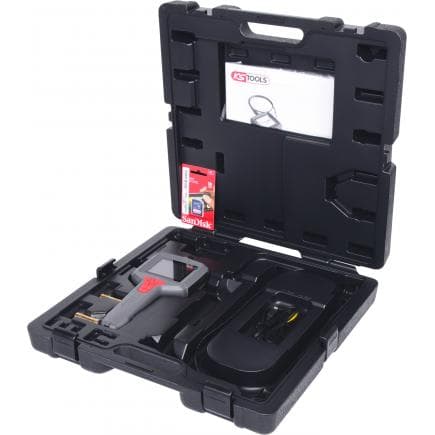 KS TOOLS 550.7391 - Coffret ULTIMATE vision MASTER avec sonde de caméra frontale 0°, gaine ressort semi rigide 1m,ø3,9mm (6 pcs)