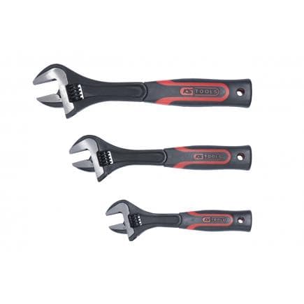 KS TOOLS 577.0199 - Jeu de clés à molette à manche bi-matière (3 pcs)