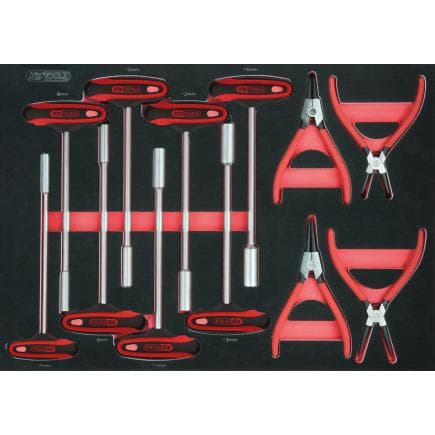 KS TOOLS 711.0012 - Jeu de pinces à fusible et poignées en T, insert système 1/1 (12 pcs)