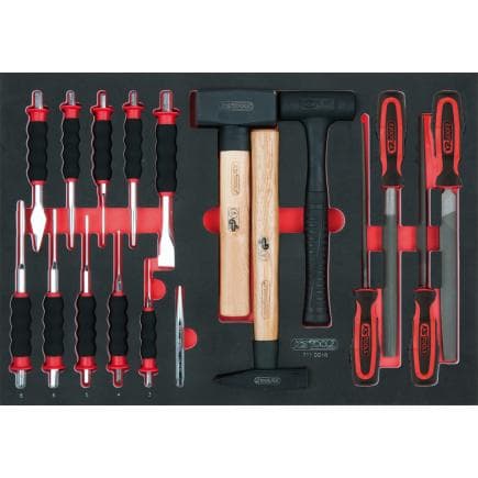 KS TOOLS 711.0018 - SCS Module de limes, marteaux et burins, modules système 1/1 (18 pcs)