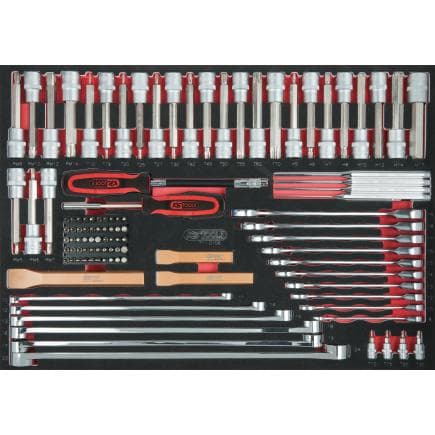 KS TOOLS 711.0106 - Jeu de douilles tournevis, de burins et de clés, module 1/1 (106 pcs)