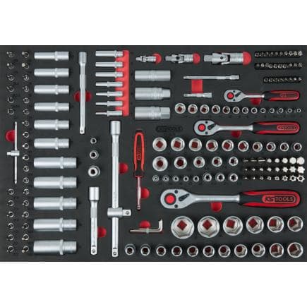 KS TOOLS 711.0179 - 1/4"+3/8"+1/2" Module de douilles, modules système 1/1 (179 pcs)