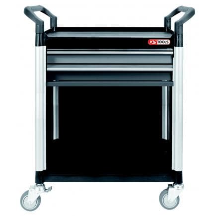 KS TOOLS 800.0031 - Charriot d'atelier fermé avec 2 tiroirs