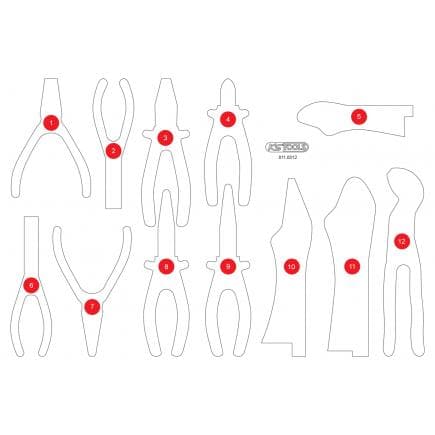 KS TOOLS 811.0012-97 - Insert en mousse vide pour 811.0012