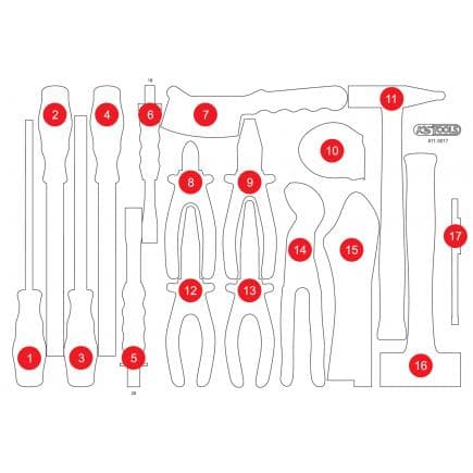 KS TOOLS 811.0017-97 - Insert en mousse vide pour 811.0017