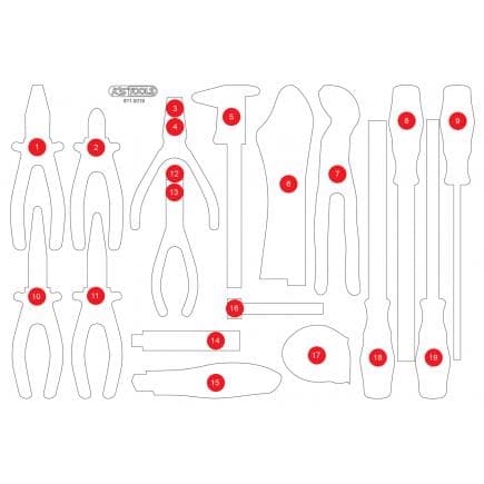 KS TOOLS 811.0019-97 - Insert en mousse vide pour 811.0019