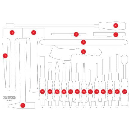 KS TOOLS 811.0022-97 - Insert en mousse pour le 811.0022