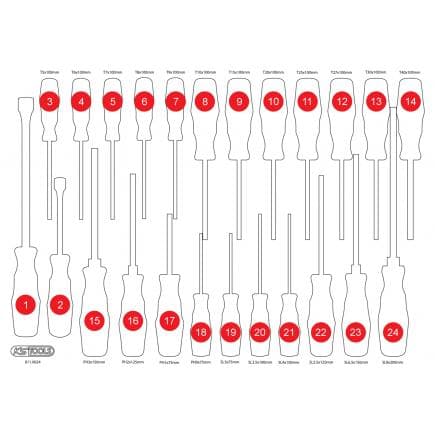 KS TOOLS 811.0024-97 - Insert en mousse vide pour 811.0024