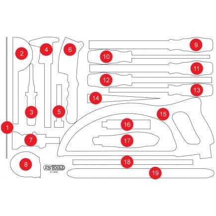 KS TOOLS 811.0028-97 - Insert en mousse vide pour 811.0028