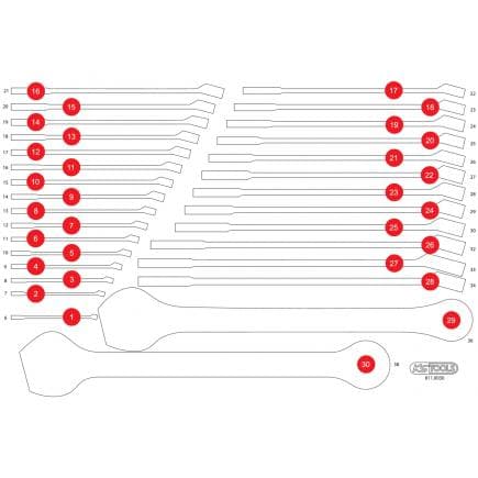 KS TOOLS 811.0030-97 - Insert en mousse vide pour 811.0030