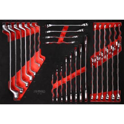 KS TOOLS 811.0031 - Jeu de clés à molette dans insert en mousse, en pouces (31 pcs)