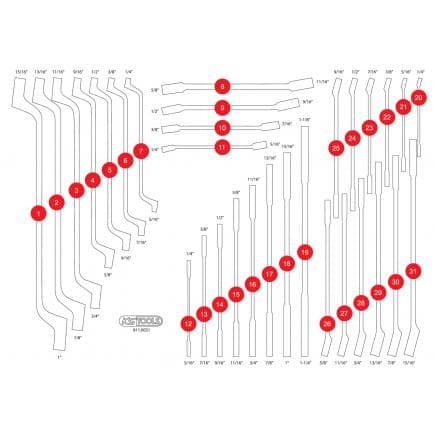 KS TOOLS 811.0031-97 - Insert en mousse vide pour 811.0031