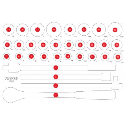 KS TOOLS 811.0032-97 - Insert en mousse vide pour 811.0032
