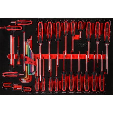 KS TOOLS 811.0034 - Jeu de tournevis dans insert en mousse (34 pcs)