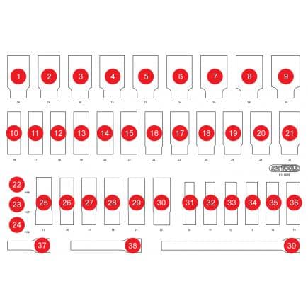 KS TOOLS 811.0039-97 - Insert en mousse vide pour 811.0039