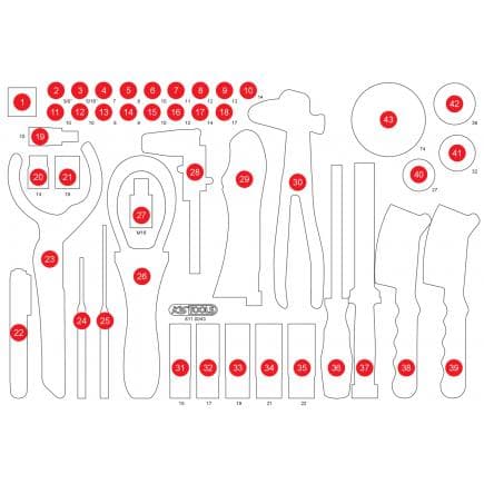 KS TOOLS 811.0043-97 - Insert en mousse pour le 811.0043