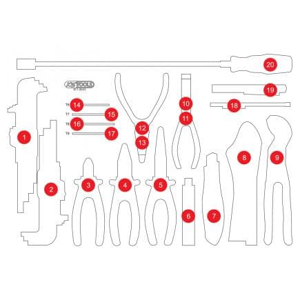 KS TOOLS 811.0045-97 - Insert en mousse vide pour 811.0045