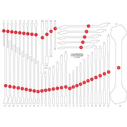 KS TOOLS 811.0046-97 - Insert en mousse vide pour 811.0046