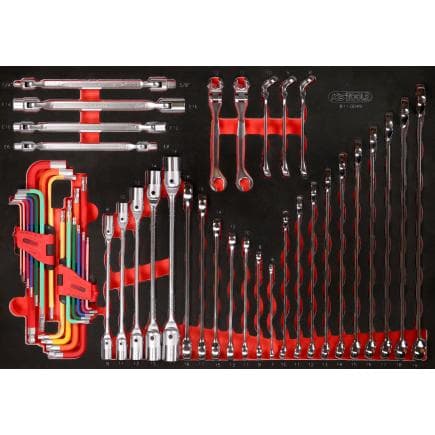 KS TOOLS 811.0049 - Jeu de clés à molette dans insert en mousse, 49 pcs