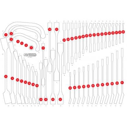 KS TOOLS 811.0051-97 - Insert en mousse vide pour 811.0051