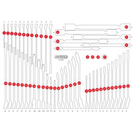 KS TOOLS 811.0053-97 - Insert en mousse vide pour 811.0053
