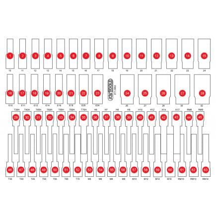 KS TOOLS 811.0063-97 - Insert en mousse vide pour 811.0063