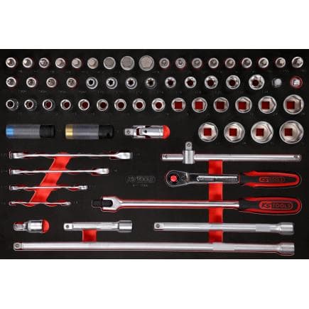 KS TOOLS 811.0066 - Jeu de clés à douille 1/2" dans insert en mousse (66 pcs)