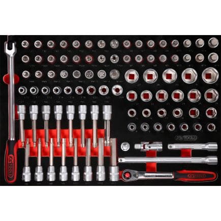 KS TOOLS 811.0095 - Jeu de clés à douille 1/2" dans insert en mousse (95 pcs)