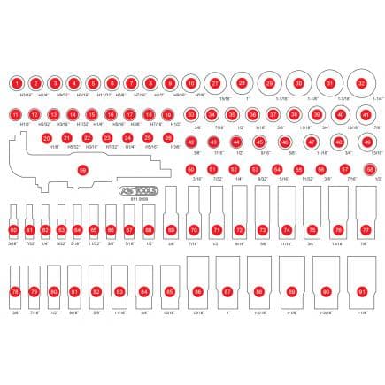 KS TOOLS 811.0099-97 - Insert en mousse vide pour 811.0099