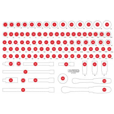 KS TOOLS 811.0101-97 - Insert en mousse vide pour 811.0101