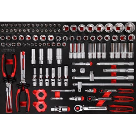 KS TOOLS 811.0111 - SCS 1/4"+3/8"+1/2" Module de douilles, modules système 1/1 (111 pcs)
