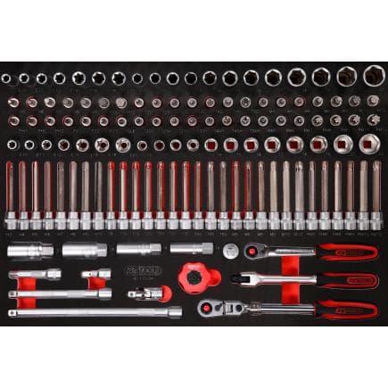 KS TOOLS 811.0124 - Jeu de clés à douille 3/8" dans insert en mousse (124 pcs)