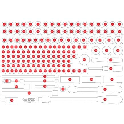 KS TOOLS 811.0167-97 - Insert en mousse vide pour 811.0167