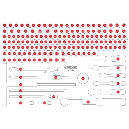 KS TOOLS 811.0169-97 - Insert en mousse vide pour 811.0169