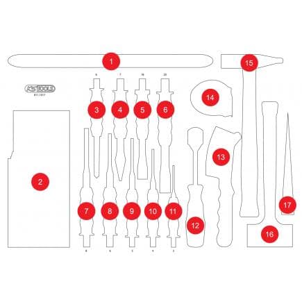 KS TOOLS 811.1017-97 - Insert en mousse vide pour 811.1017