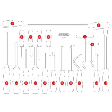 KS TOOLS 811.1019-97 - Insert en mousse vide pour 811.1019