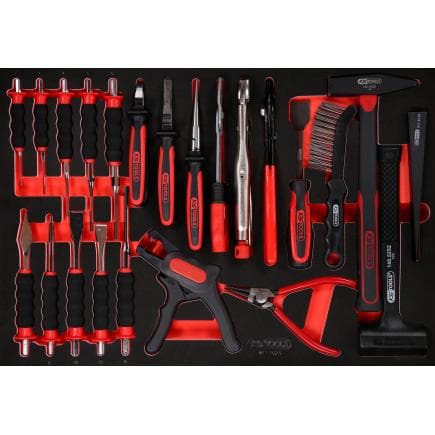 KS TOOLS 811.1023 - Jeu de pinces/marteaux/burins (23 pcs)