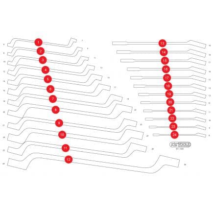 KS TOOLS 811.1024-97 - Insert en mousse vide pour 811.1024