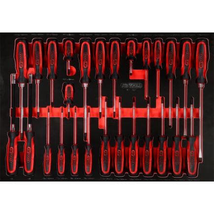 KS TOOLS 811.1027 - Jeu de tournevis dans insert en mousse (27 pcs)