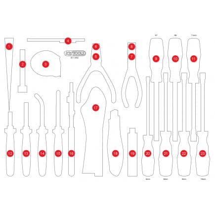 KS TOOLS 811.1032-97 - Insert en mousse vide pour 811.1032