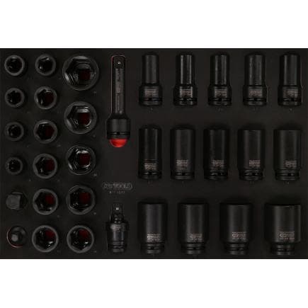 KS TOOLS 811.1033 - Jeu de douilles à chocs 3/4" dans insert en mousse (33 pcs)
