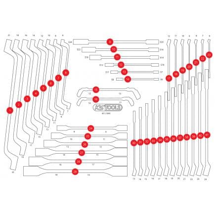 KS TOOLS 811.1041-97 - Insert en mousse pour le 811.1041