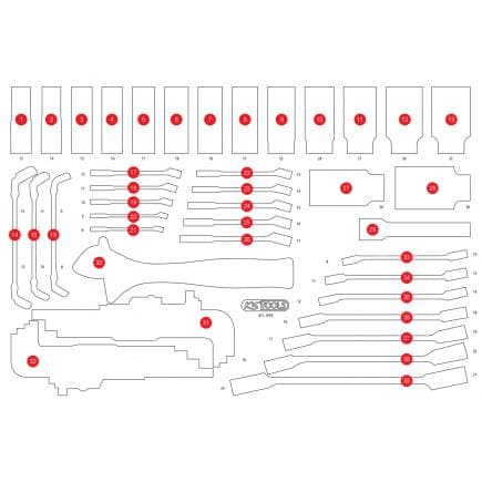 KS TOOLS 811.1055-97 - Insert en mousse vide pour 811.1055