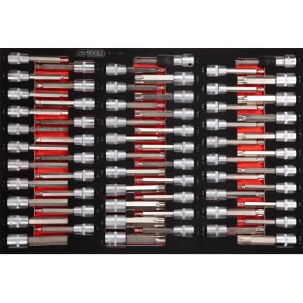 KS TOOLS 811.1064 - Jeu de douilles tournevis 1/2" dans insert en mousse (64 pcs)