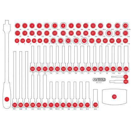 KS TOOLS 811.1111-97 - Insert en mousse pour le 811.1111