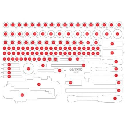 KS TOOLS 811.1137-97 - Insert en mousse vide pour 811.1137