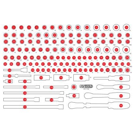 KS TOOLS 811.1142-97 - Insert en mousse vide pour 811.1142