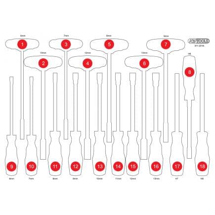KS TOOLS 811.2018-97 - Insert en mousse vide pour 811.2018