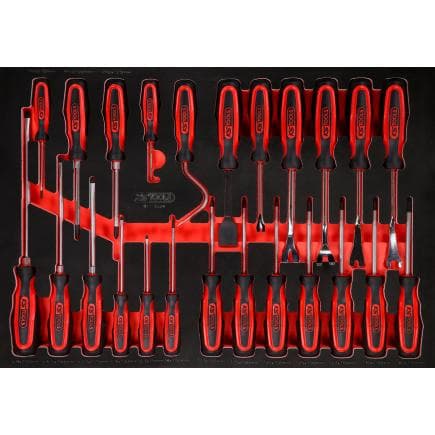 KS TOOLS 811.3024 - Jeu de tournevis dans insert en mousse (24 pcs)